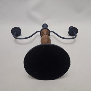 Elegant Trearmad Ljusstake i Metall och Trä (35 cm)