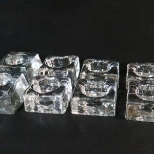 Konstglashyttan Urshult 8 ljusstakar i glas