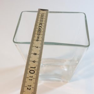 Rektangel Vas, transparent 22cm