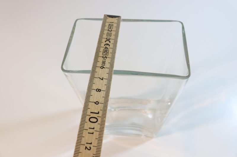 Rektangel Vas, transparent 22cm