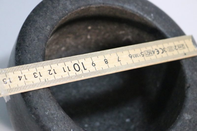 Mortel Svart Marmor Hushåll Köksredskap, Stöt saknas D14cm