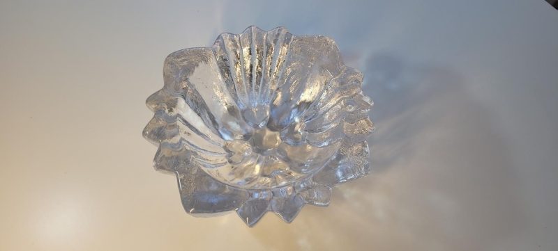 STOR SKÅL, gjutet kristallglas , Lars Hellsten för Skruf 1966