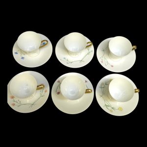 Elegant Rosenthal-servis – 6 koppar med fat