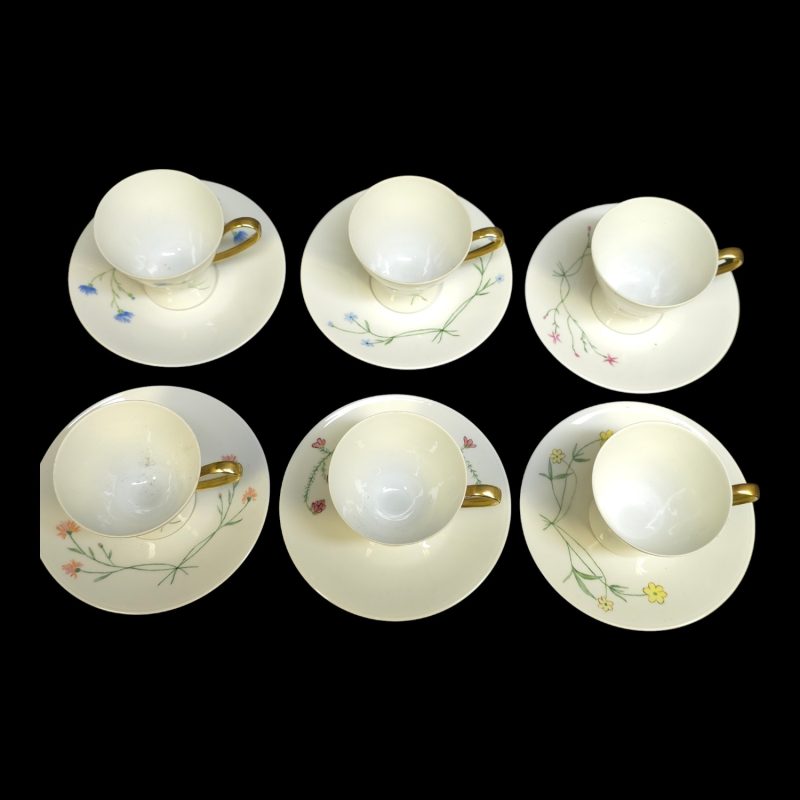 Elegant Rosenthal-servis – 6 koppar med fat