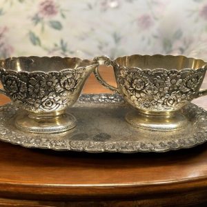 Elegant Vintage Teservis från Japan – En Tidlös Skatt sockerskål & gräddsnip