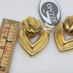 Vintage guldpläterade örhängen från Ontié Paris – sofistikerad design med tidlös
