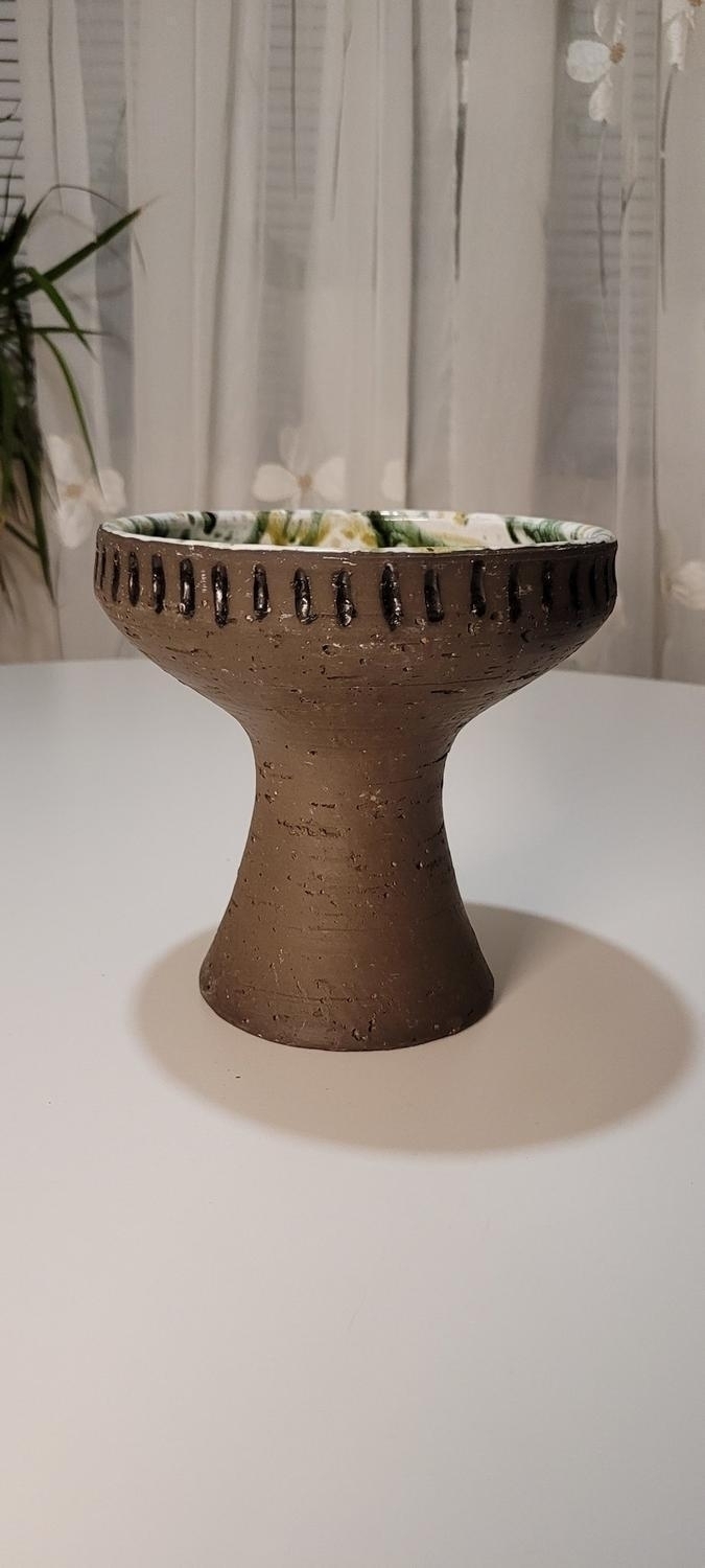 Ystad Kloster keramik Per-Olof Holmén retro vas signerad H17cm