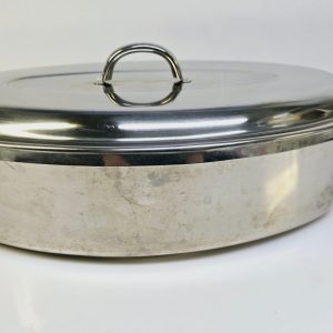 Elegant rostfri ugnsgryta med perforerad insats - 42 cm