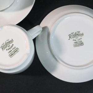 4st Kaffekoppar med fat, Rörstrand Sweden