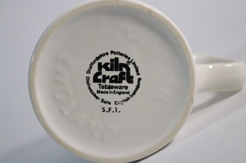 Retro Mugg från Staffordshire Potteries – Blommig Design, England