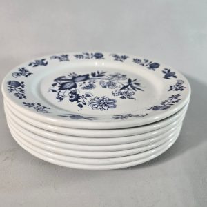 7 st assietter, Lökmönster, Figgjo, Norway, 17 cm