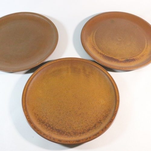 3st bruna  mattallrikar, troligen Knabstrup Danmark - 27,5cm