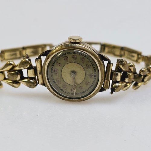 Elegant Vintage Damklocka i Guldplätering – Tidlös Charm