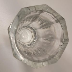 NILS LANDBERG. Vas, glas med etsad dekor, Orrefors