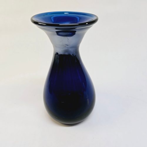 Elegant Blå Glasvas – 22 cm Hög