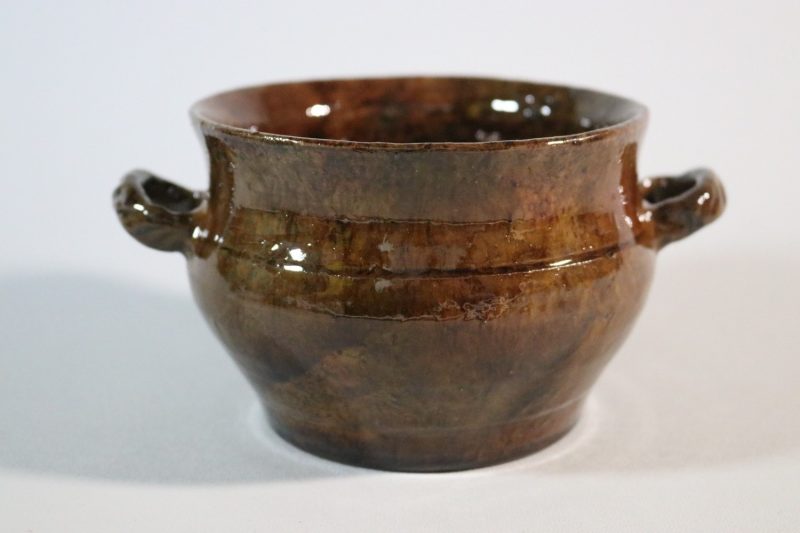 Äldre keramikkruka - Krus - troligen 1800-tal - Brun - Höjd ca 9cm
