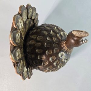 Skulptur Keramik, Påfågel, CHR Christian Thorup , höjd ca 16 cm