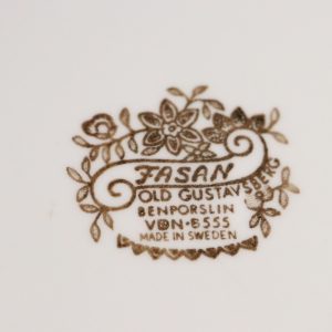 Elegant vintage-set "Fasan" från Gustavsberg i benporslin – Set om 2 st