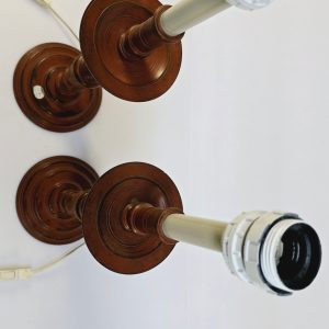 Stilfullt par bordslampor i trä – Lene Bjerre, Danish Design