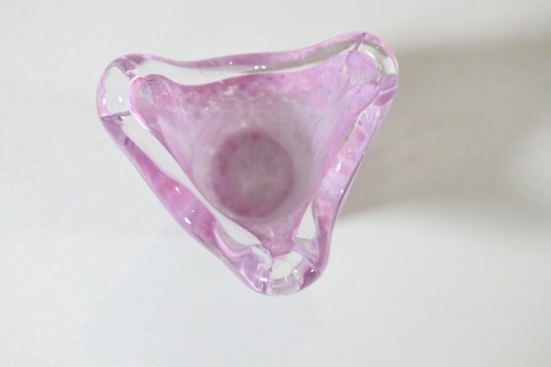 Liten rosa vas, Laxå glashytta handmade in Sweden