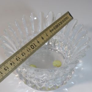 Skål, glas - oidentifierad, troligen kristall