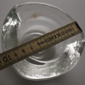 Bergdala glasbruk Ljuslykta / Lykta glas. Klar blå