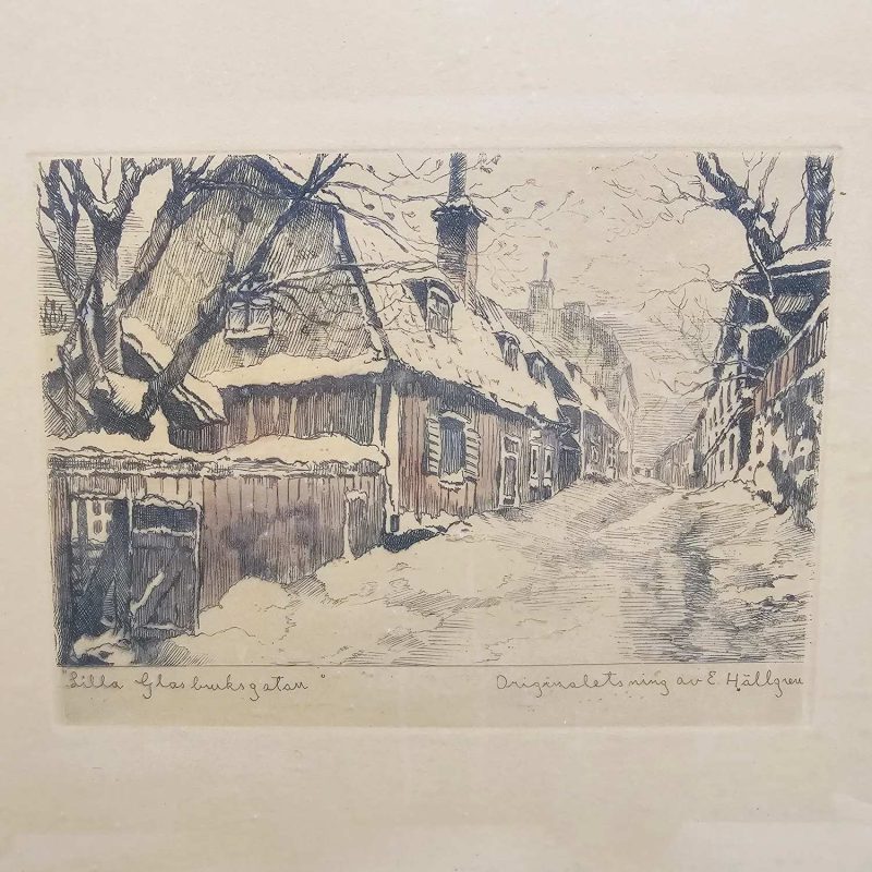 Lilla Glasbruksgatan” – Originalets Ritning av E. Hällgren