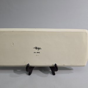 ANTIK FRANSK SARREGUEMINES 1863 SERVERINGSBRICKA 15,5 x 44 cm