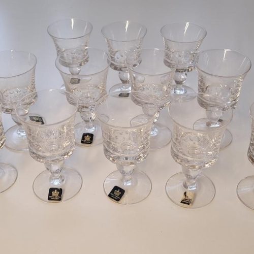 Glas Royal Krona troligen kristall 9+3
