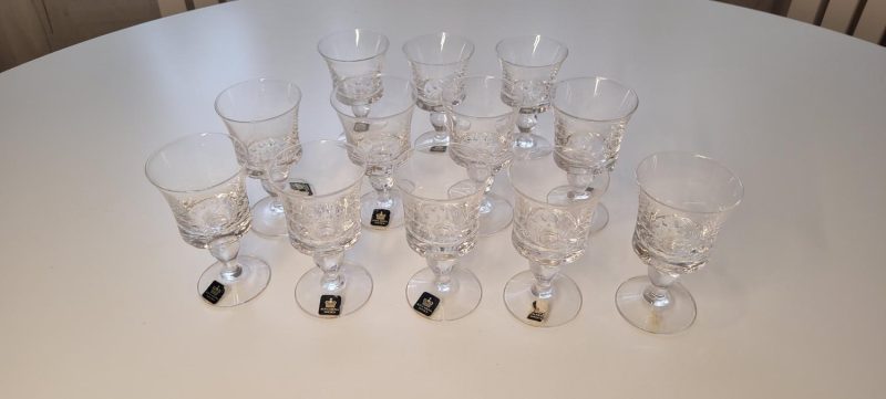 Glas Royal Krona troligen kristall 9+3