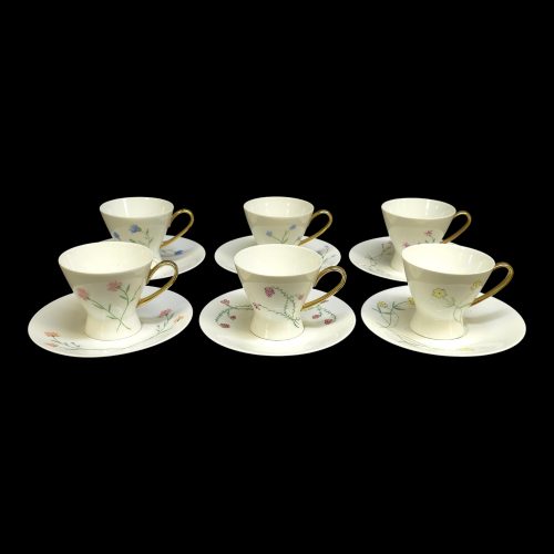 Elegant Rosenthal-servis – 6 koppar med fat