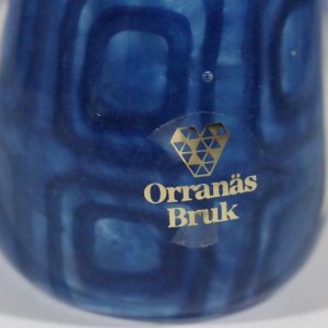 Orranäs glasbruk Olle Brozen, Brozén, ljusstake 16 cm hög. SIGNERAD