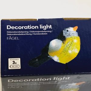 Dekorationsbelysning "Fågel" med Timer - LED för Inne/Utebruk