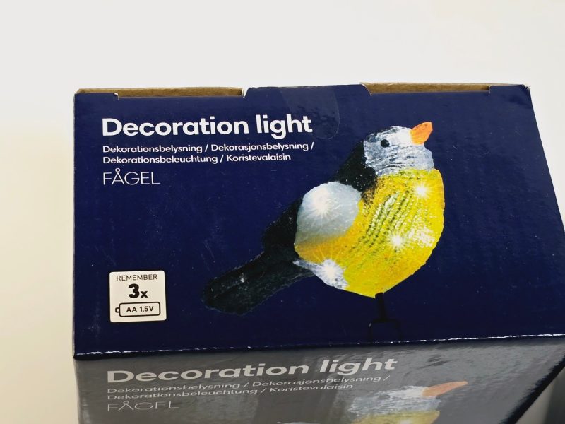 Dekorationsbelysning "Fågel" med Timer - LED för Inne/Utebruk