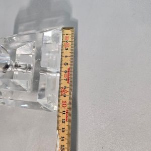 BORDSLAMPA, lampfot utan skärm, glas och metall - 37cm