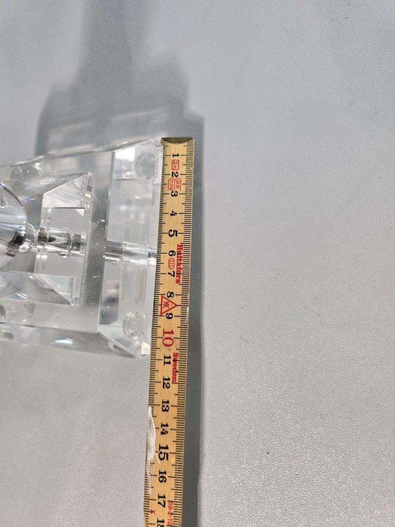 BORDSLAMPA, lampfot utan skärm, glas och metall - 37cm