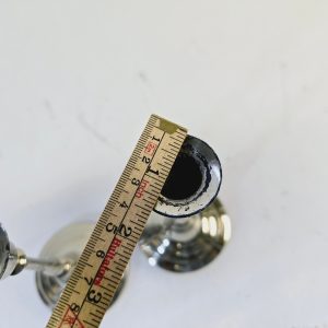 Eleganta Ljusstakar i Silverfärg – Klassisk Design, 16,5 cm