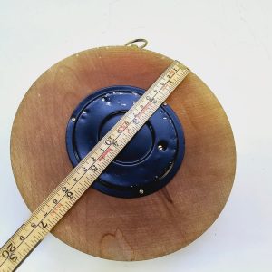 Väggbarometer i Trä och Mässing, West Germany, 18 cm – Exklusiv Inredningsdetalj