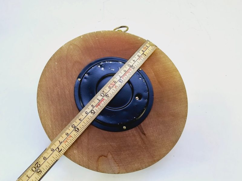 Väggbarometer i Trä och Mässing, West Germany, 18 cm – Exklusiv Inredningsdetalj