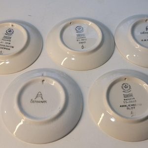 5 Väggtallrikar, Royal Copenhagen Fajance, Danmark
