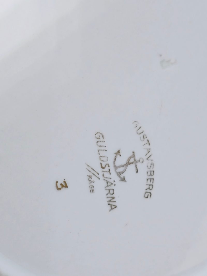 3st TALLRIKAR, GULDSTJÄRNA BLÅ GUSTAVSBERG, Wilhelm Kåge
