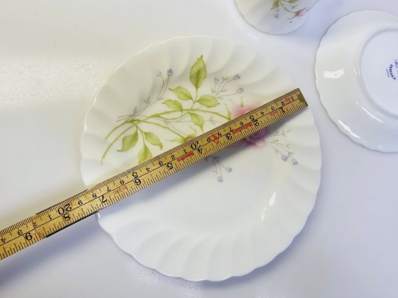 Rosa Florantes tekopp med fat från Yamaka Japan
