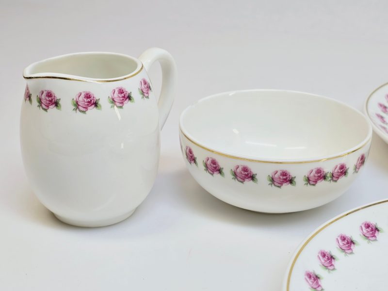 Elegant kaffeservis "Rosor" från Gustavsberg – komplett set med 6 delar!