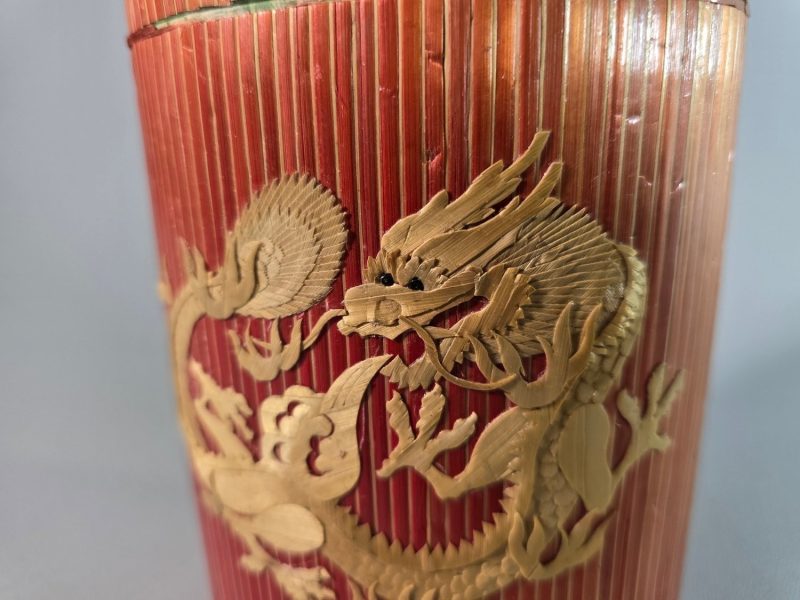 Dekorativ låda, Hantverk med halm konst, Dragon Box