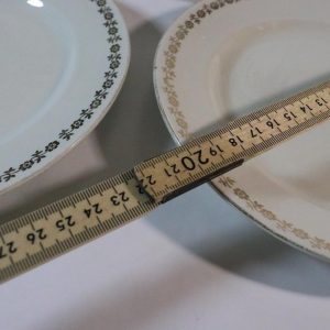 5st förrättstallrikar Gefle "Guldros", nagg förekommer - 20cm