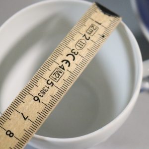 KAFFEKOPPAR MED FAT, 7 delar, porslin, "Julrosen", Bing & Gröndahl