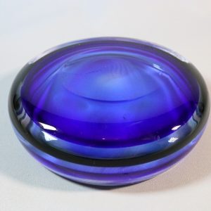 Blå glasskål