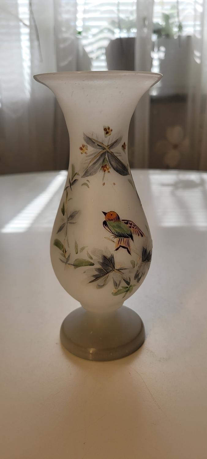 Glasvas, fågelmotiv