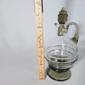 KARAFF, rökfärgat glas och klarglas, Sannolikt Sandviks Glasbruk