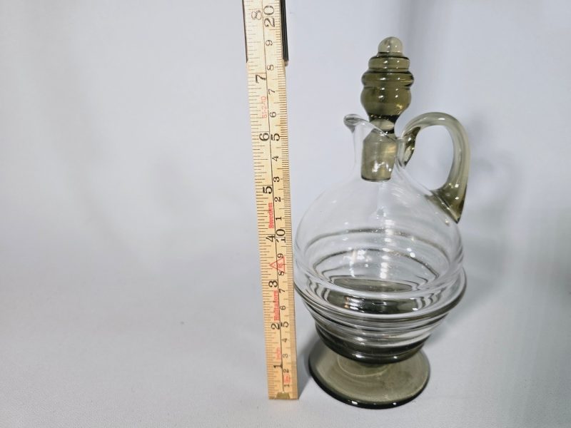 KARAFF, rökfärgat glas och klarglas, Sannolikt Sandviks Glasbruk
